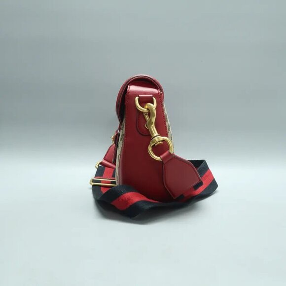 GUCCI Lady Web Brown Cloth Shoulder Bag 770-012225 - Picture 3 of 12